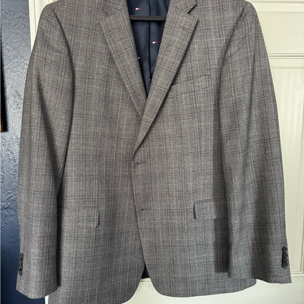 Gray Plaid Men's Blazer